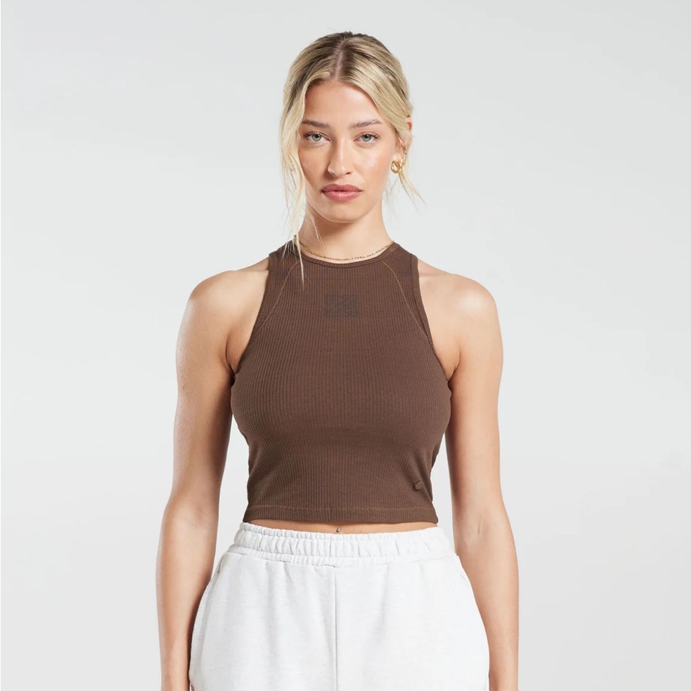 Gymshark Chocolate Ribbed Tank Top